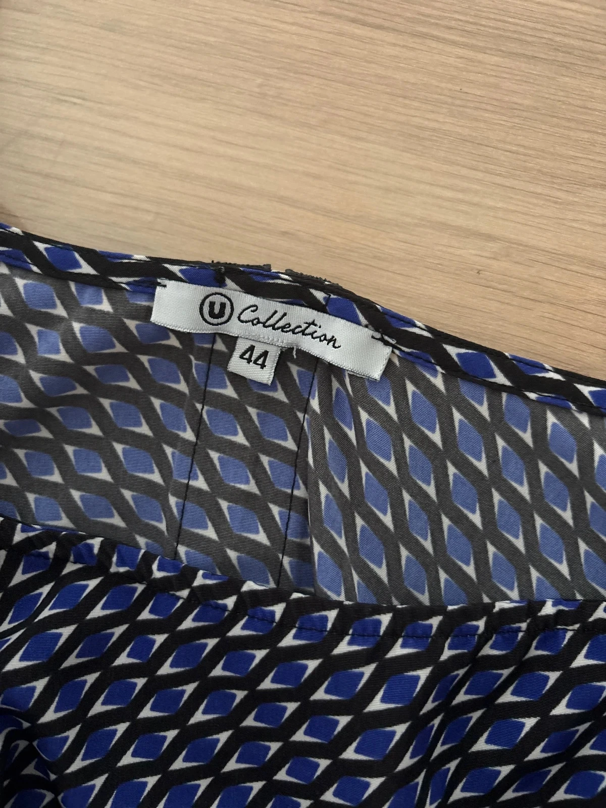 Blue and black 3/4 sleeve blouse U Collection size XXL / 44 – photo 4